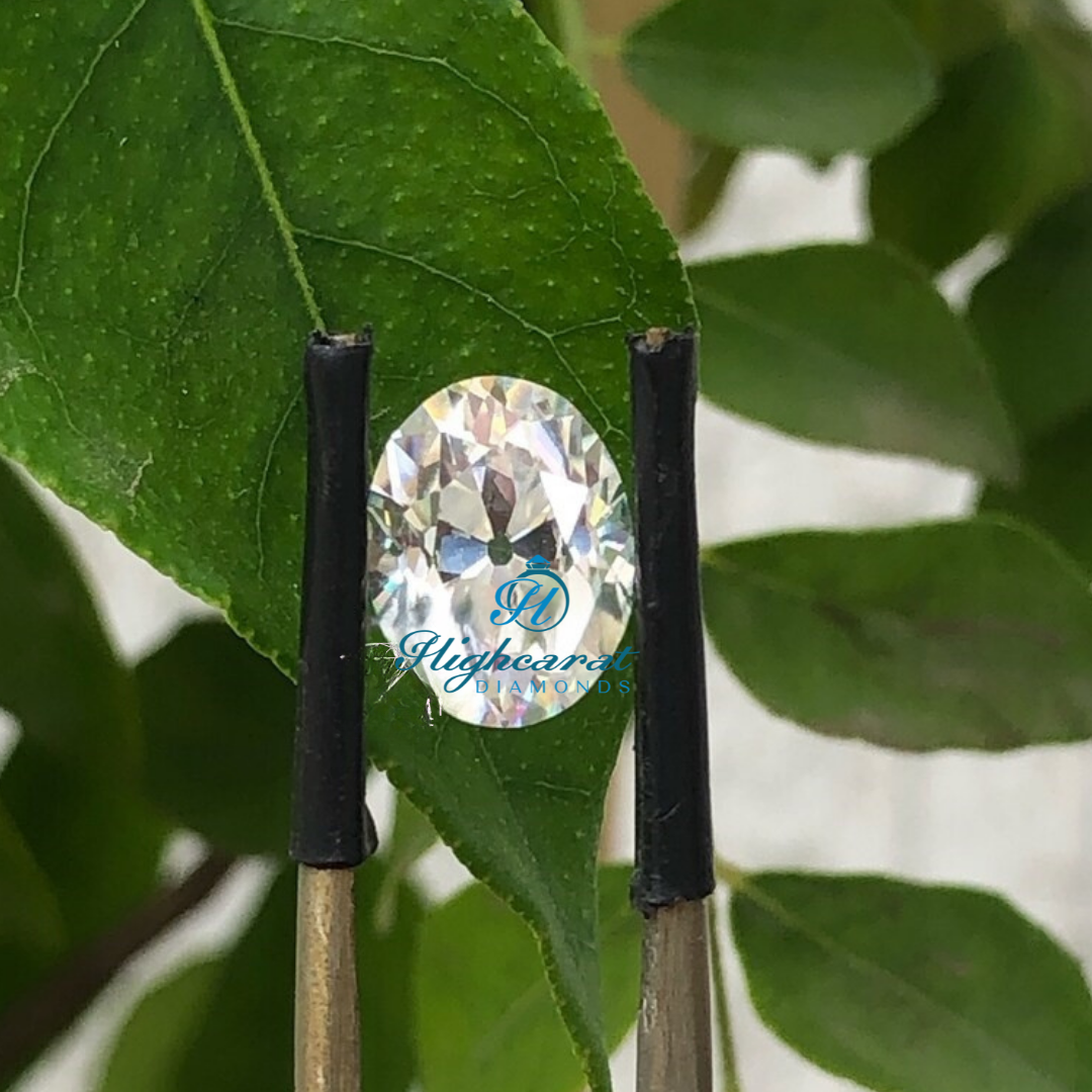 Lab-grown Old Mine Oval Cut Diamond ideal for engagement rings and heirloom designs