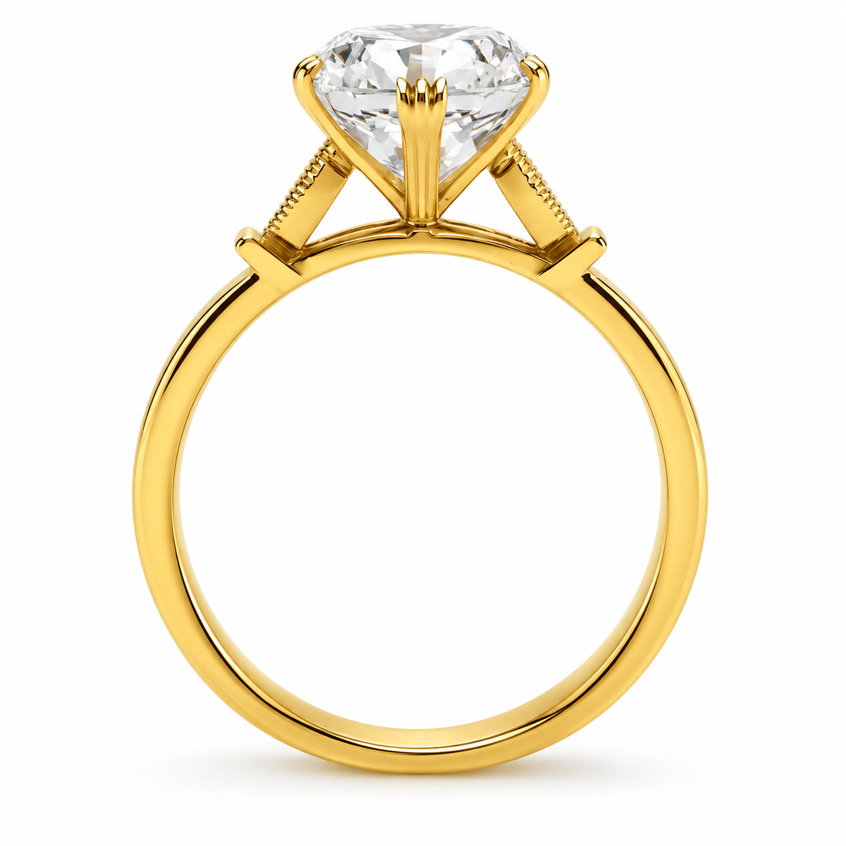 Asscher Cut Lab Grown Diamond Solitaire Ring
