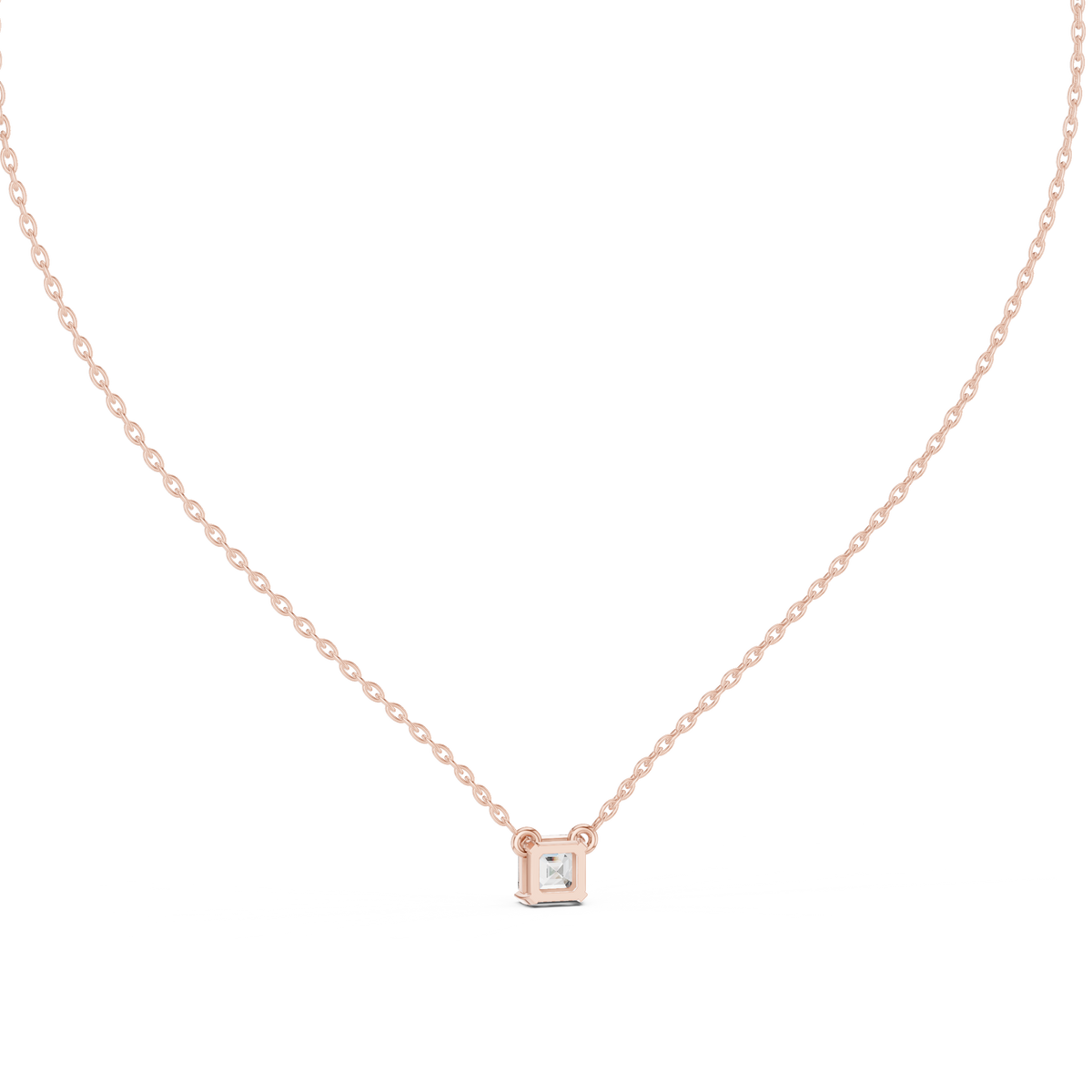 Elegance Emerald Square Shape Lab Grown Unique Shining Diamond Pendant For Occasional Wear - HIGHCARAT DIAMONDS
