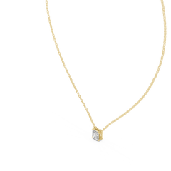 Elegance Emerald Square Shape Lab Grown Unique Shining Diamond Pendant For Occasional Wear - HIGHCARAT DIAMONDS