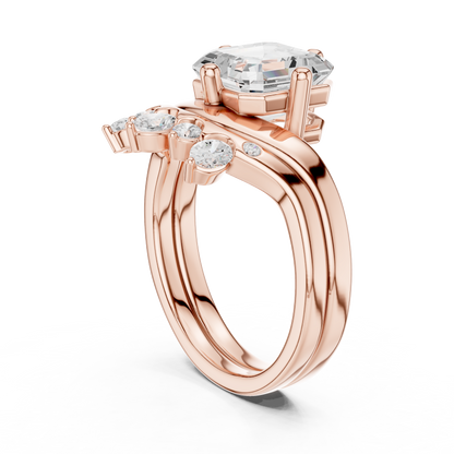 3.47 Ct Round, Oval, And Ascher Cut lab Grown Dainty  Diamond  Ring For Women Wedding Wear - HIGHCARAT DIAMONDS
