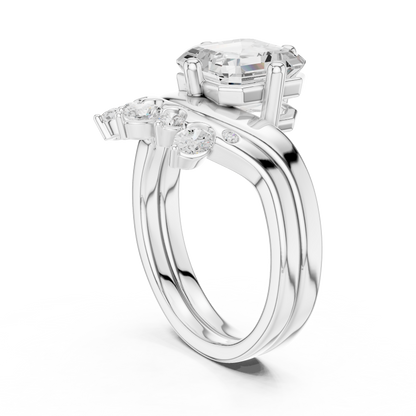 3.47 Ct Round, Oval, And Ascher Cut lab Grown Dainty  Diamond  Ring For Women Wedding Wear - HIGHCARAT DIAMONDS