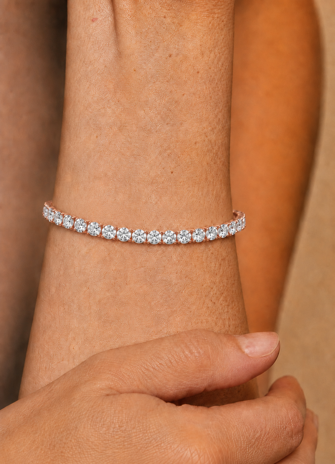 3.89 Ct Round Cut Diamond Stackable Tennis Bracelet