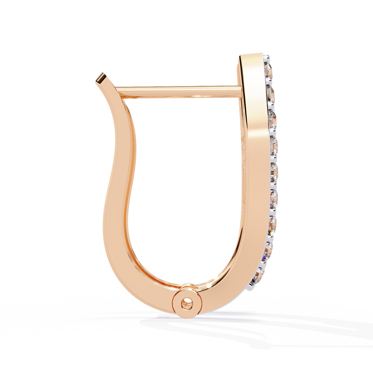 Baguette And Round Cut Diamond Sparkling Art Deco Dainty Cluster Statement Party Wear Hoop Earring Gift For Her - HIGHCARAT DIAMONDS