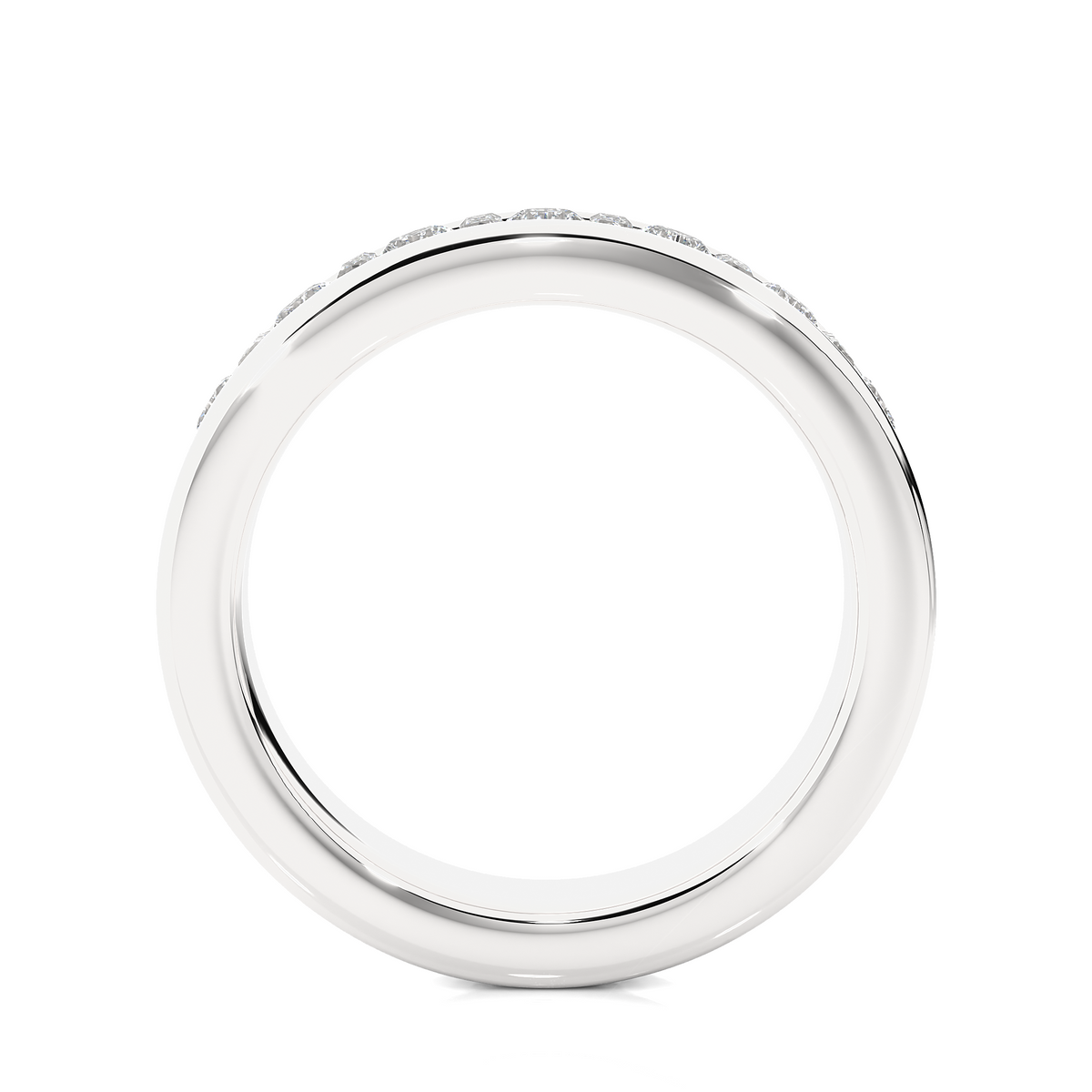 Handcrafted Eternity Band With Baguette And Round Labgrown Diamonds For Special Occasions - HIGHCARAT DIAMONDS