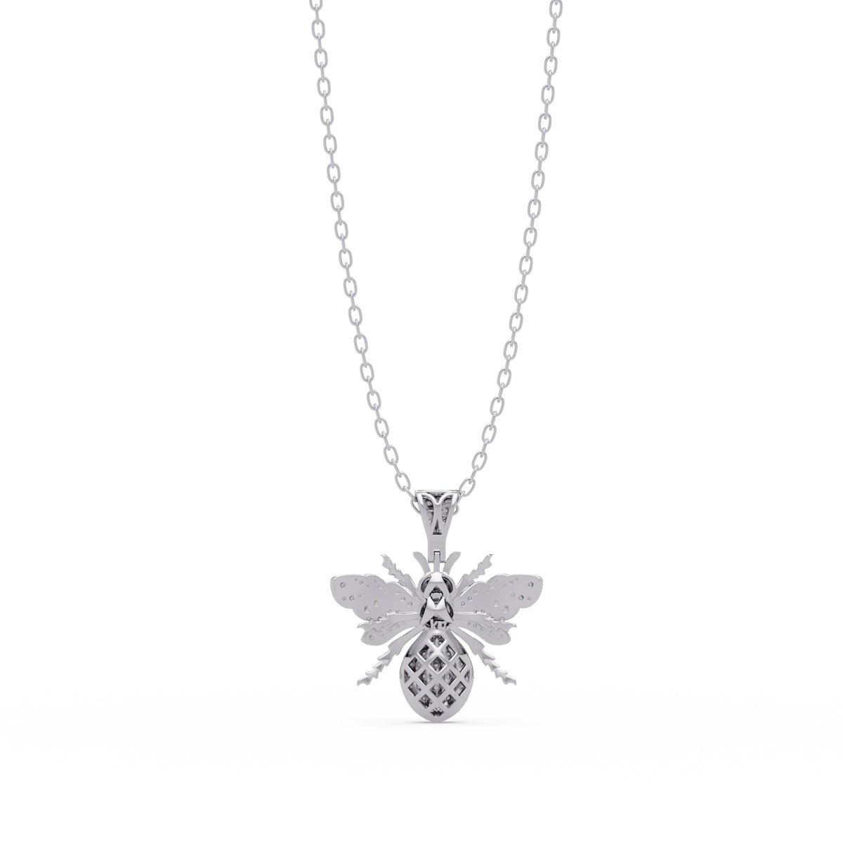 Bee Shape Lab-Grown Diamond Rose Gold Pendant - HIGHCARAT DIAMONDS