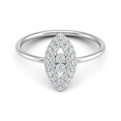 Bezel Set Round Diamond Ring In 14 KT Solid Rose Gold Modern And Secure Design For Her - HIGHCARAT DIAMONDS