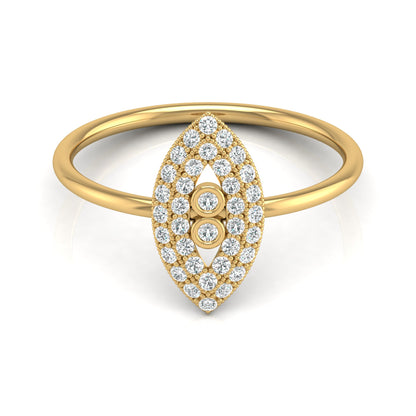 Bezel Set Round Diamond Ring In 14 KT Solid Rose Gold Modern And Secure Design For Her - HIGHCARAT DIAMONDS