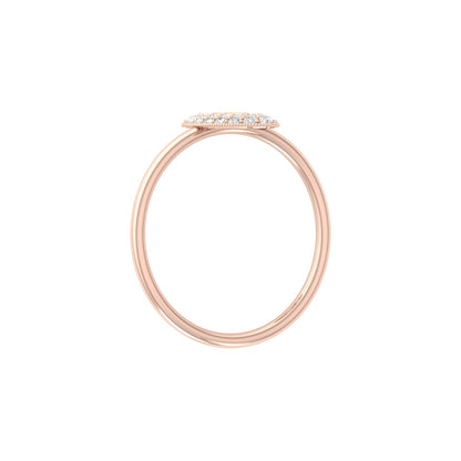 Bezel Set Round Diamond Ring In 14 KT Solid Rose Gold Modern And Secure Design For Her - HIGHCARAT DIAMONDS