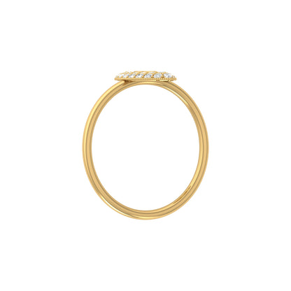 Bezel Set Round Diamond Ring In 14 KT Solid Rose Gold Modern And Secure Design For Her - HIGHCARAT DIAMONDS