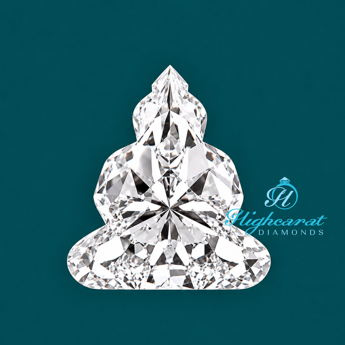 Detailed antique Buddha shape lab grown diamond