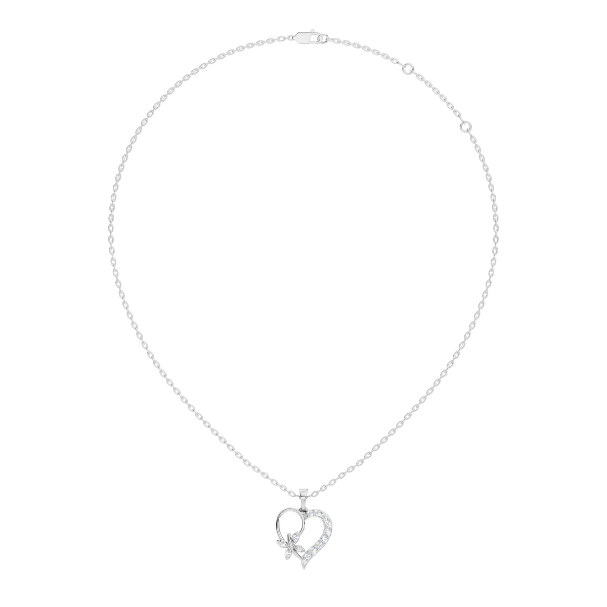 Round Cut Diamond Pendant with Halo Glamorous Vintage Design For Her - HIGHCARAT DIAMONDS