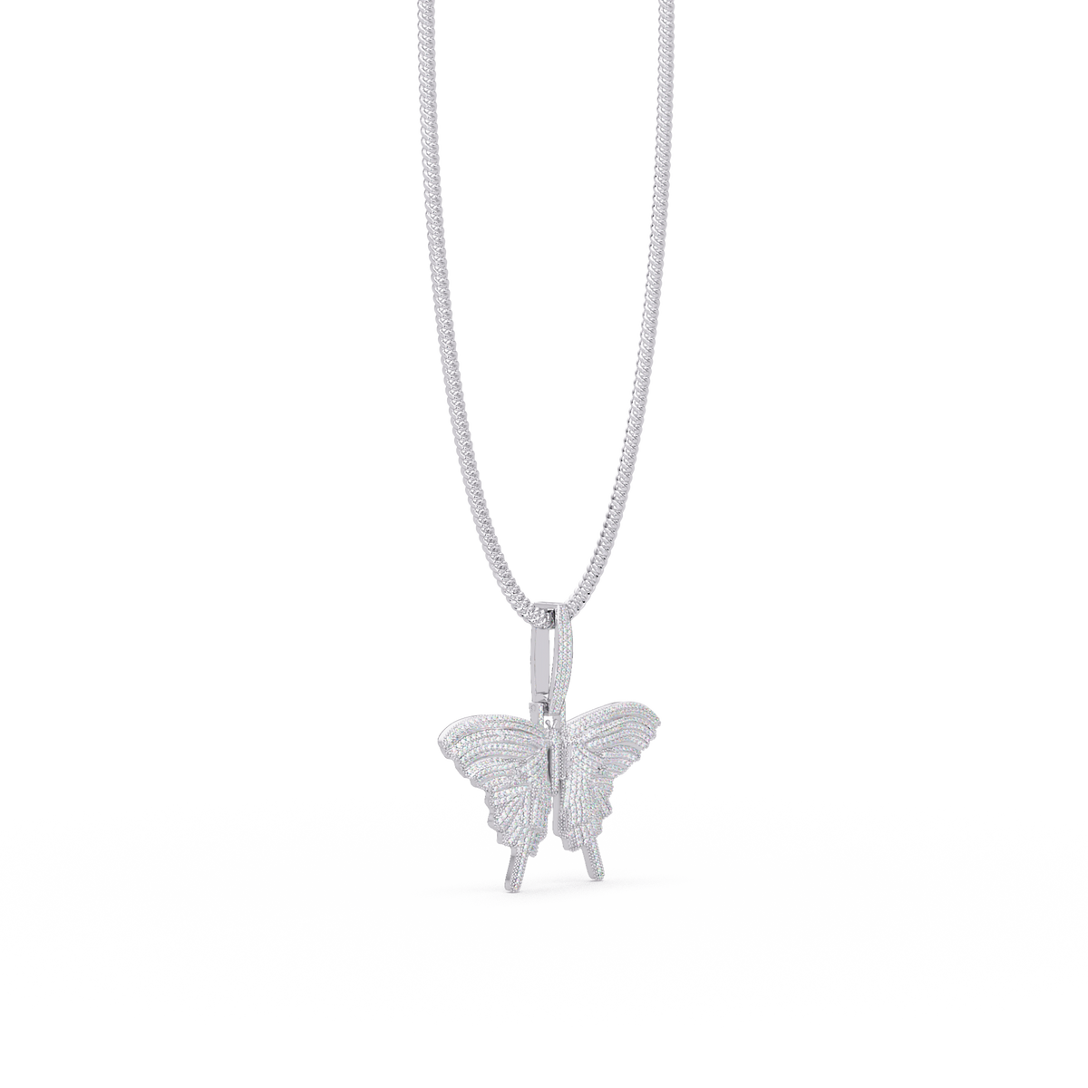 Butterfly Pave Lab Grown Diamond Pendant - HIGHCARAT DIAMONDS
