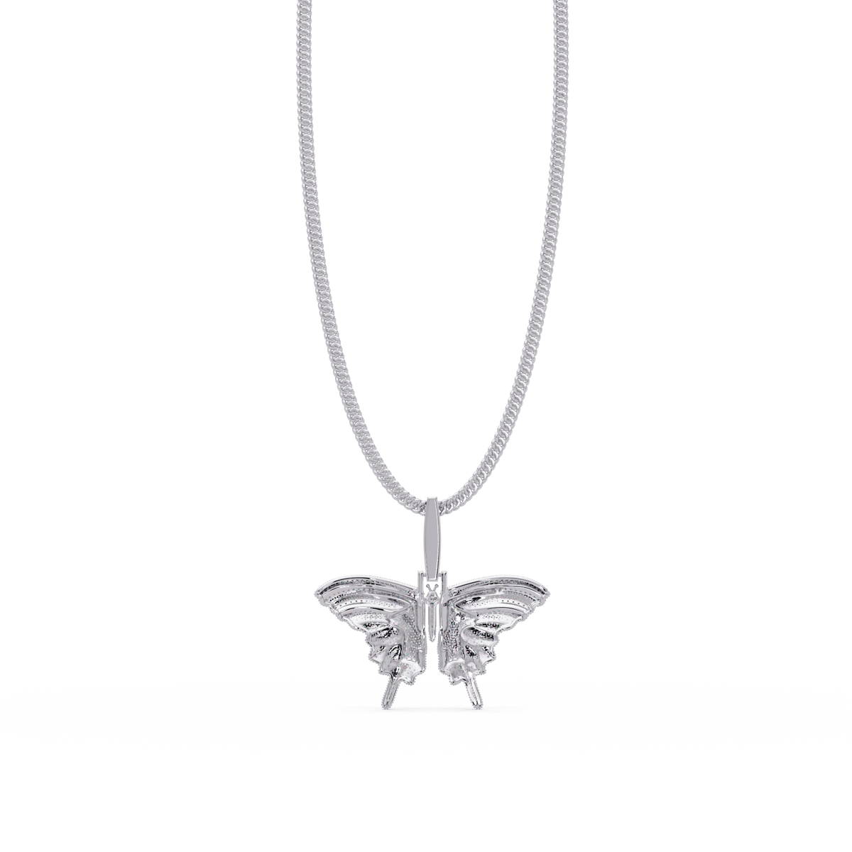 Butterfly Pave Lab Grown Diamond Pendant - HIGHCARAT DIAMONDS