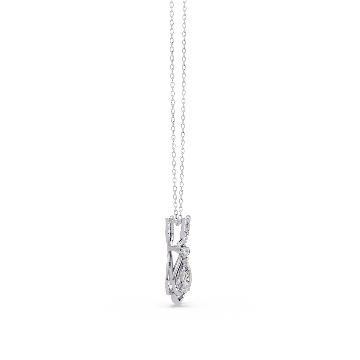 Cat Shape Pear Cut Lab Grown Unique Rose Gold Diamond Pendant - HIGHCARAT DIAMONDS