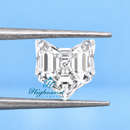 Unique Face Cat Shape Lab Grown Diamond