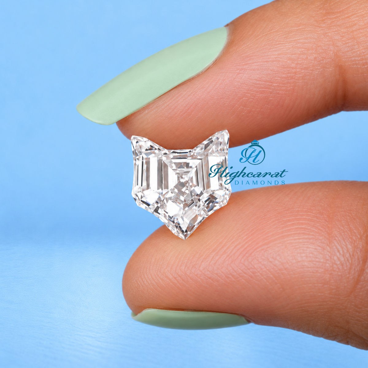 Unique Face Cat Shape Lab Grown Diamond