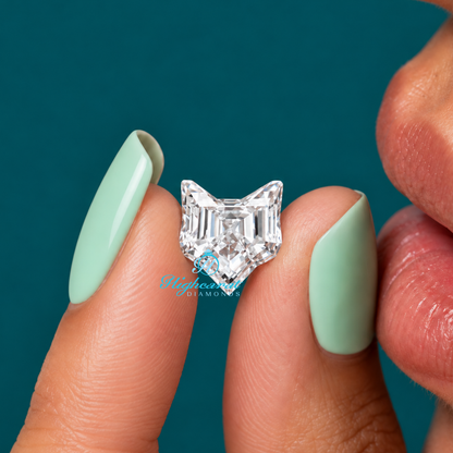 Unique Face Cat Shape Lab Grown Diamond