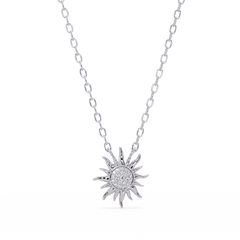 Celestial Sunburst Lab Grown Diamond Pendant Necklace - HIGHCARAT DIAMONDS