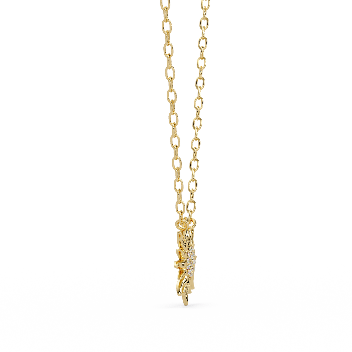 Celestial Sunburst Lab Grown Diamond Pendant Necklace - HIGHCARAT DIAMONDS