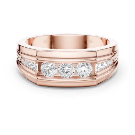 Natural & Lab Grown Round Shapes Diamond Stunning Every Wear Occasion For Men Diamond Ring - HIGHCARAT DIAMONDS