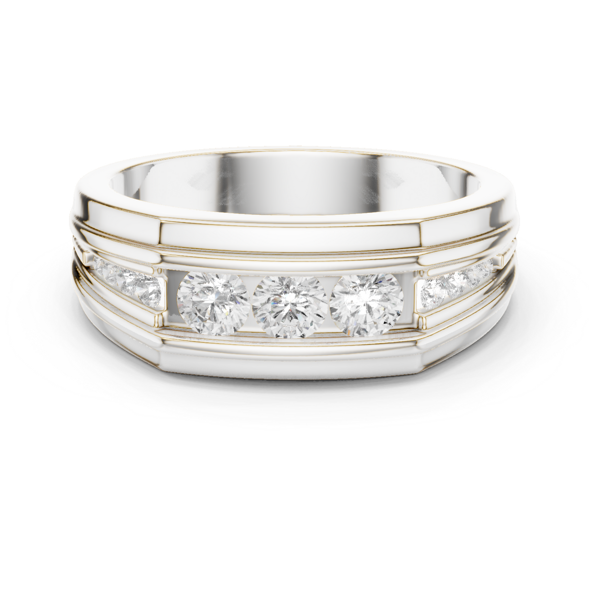 Natural & Lab Grown Round Shapes Diamond Stunning Every Wear Occasion For Men Diamond Ring - HIGHCARAT DIAMONDS