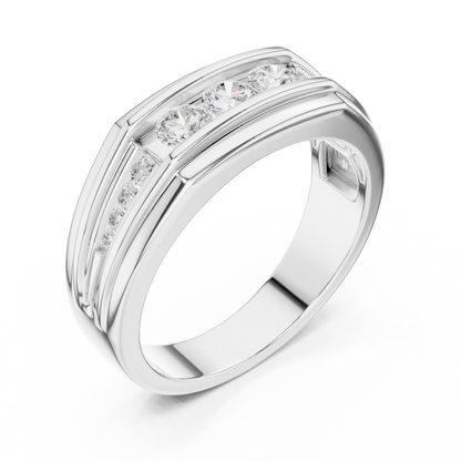 Natural & Lab Grown Round Shapes Diamond Stunning Every Wear Occasion For Men Diamond Ring - HIGHCARAT DIAMONDS