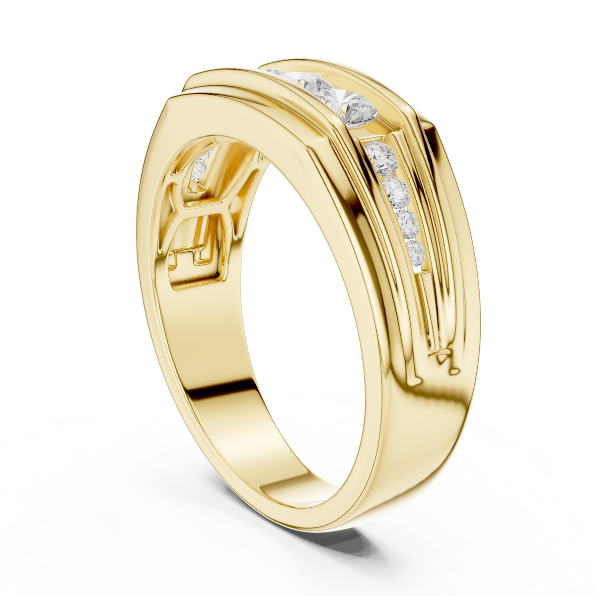 Natural & Lab Grown Round Shapes Diamond Stunning Every Wear Occasion For Men Diamond Ring - HIGHCARAT DIAMONDS