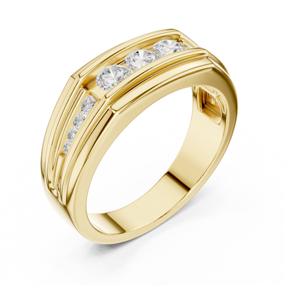 Natural & Lab Grown Round Shapes Diamond Stunning Every Wear Occasion For Men Diamond Ring - HIGHCARAT DIAMONDS