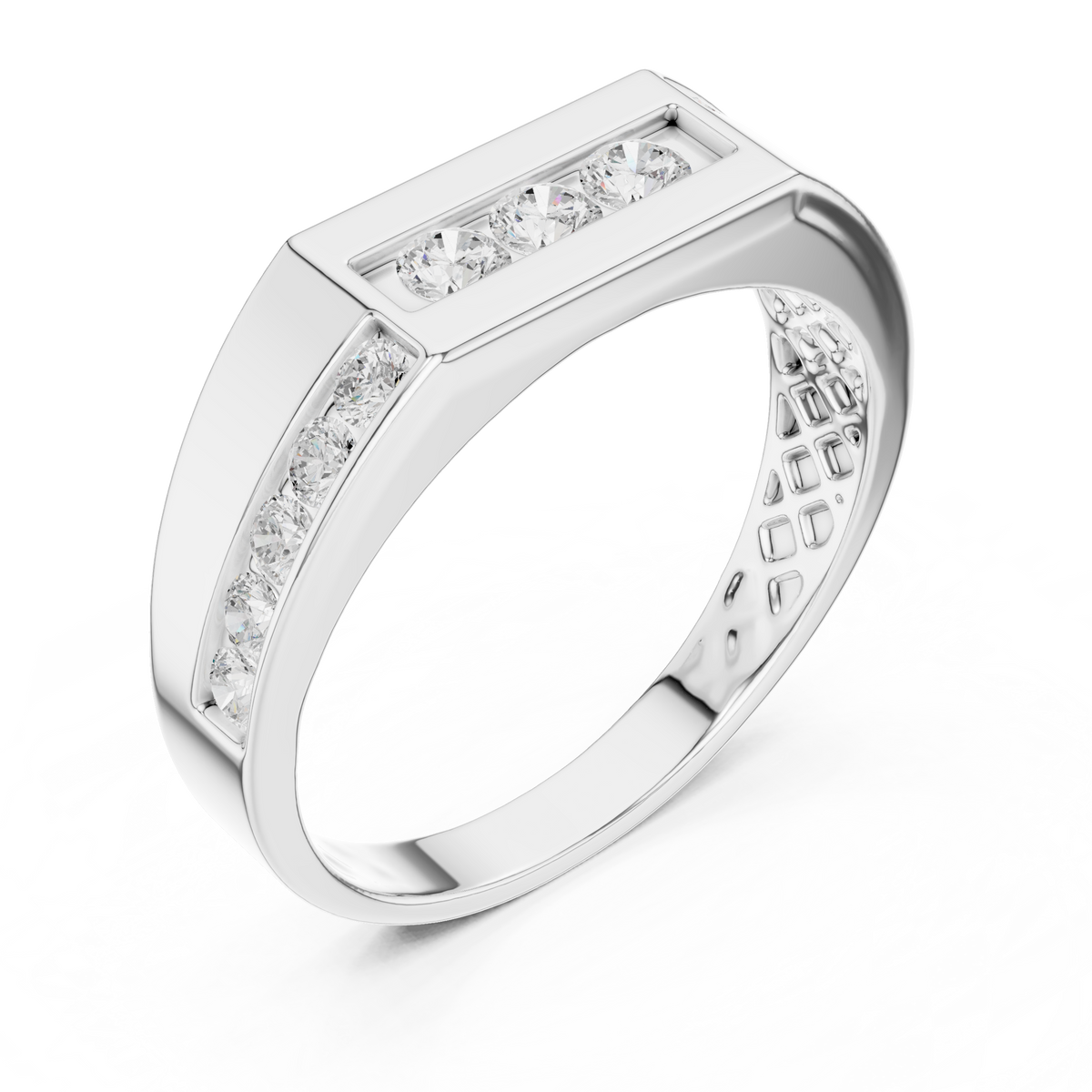 Round Shape Lab Grown Diamond Every Day Shiny Brilliant Diamond Ring For Men Gift - HIGHCARAT DIAMONDS