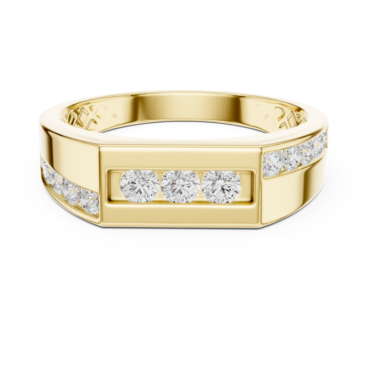 Round Shape Lab Grown Diamond Every Day Shiny Brilliant Diamond Ring For Men Gift - HIGHCARAT DIAMONDS
