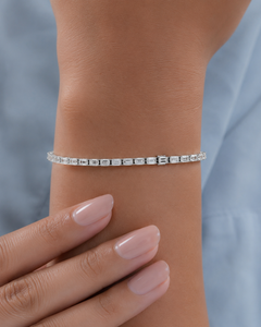 Emerald Cut Lab-Grown Diamond Tennis Bracelet