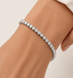Bezel Set Round Lab-Grown Diamond Tennis Bracelet