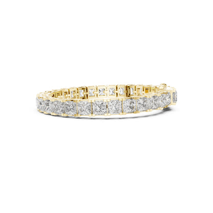 Princess Cut Labgrown Diamond Minimalist Antique Vintage Inspired Handcrafted Stunning Tennis Bracelet For Her - HIGHCARAT DIAMONDS