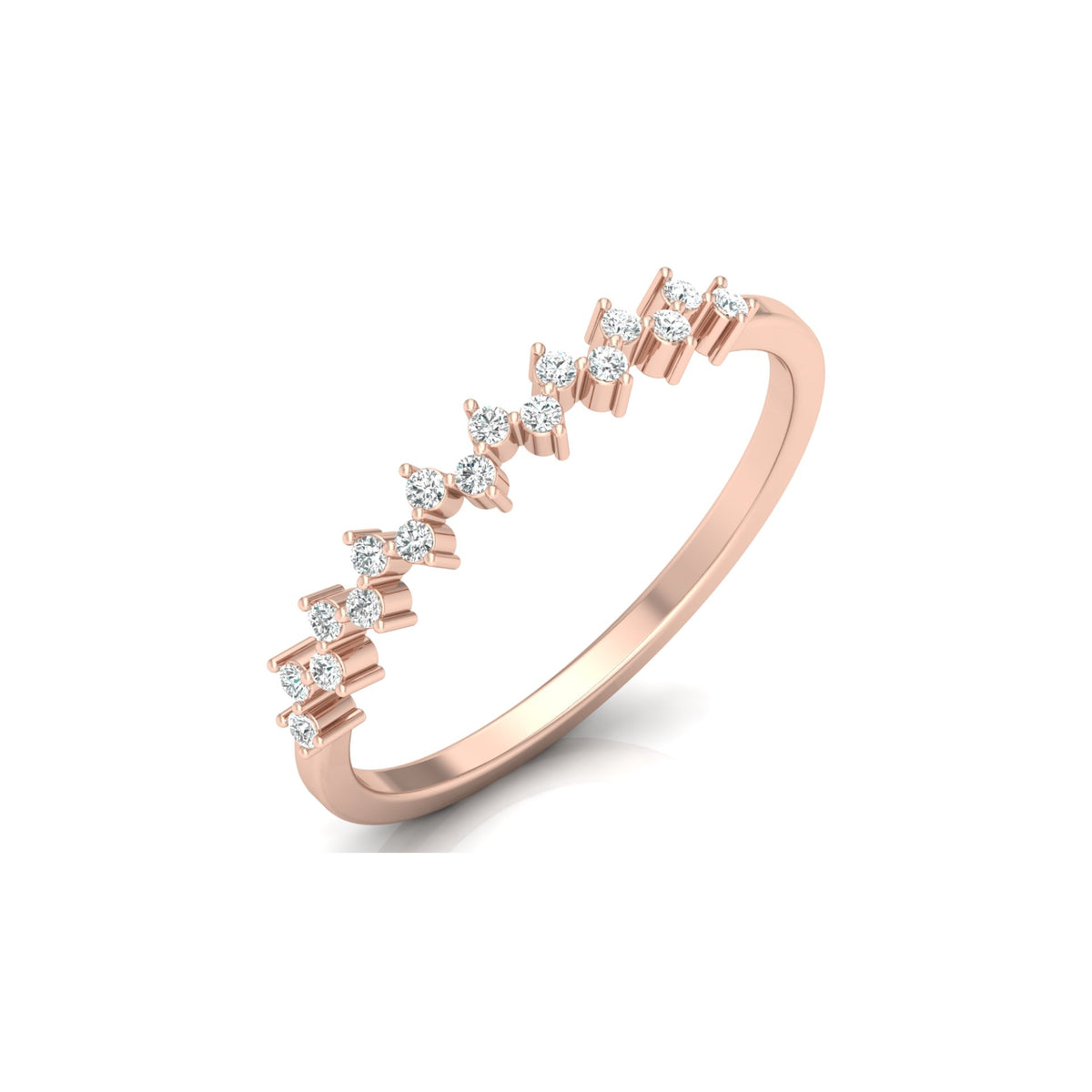 Classic Round Eternity Labgrown Engagement Band Ring In 14KT Gold Plated For Her - HIGHCARAT DIAMONDS