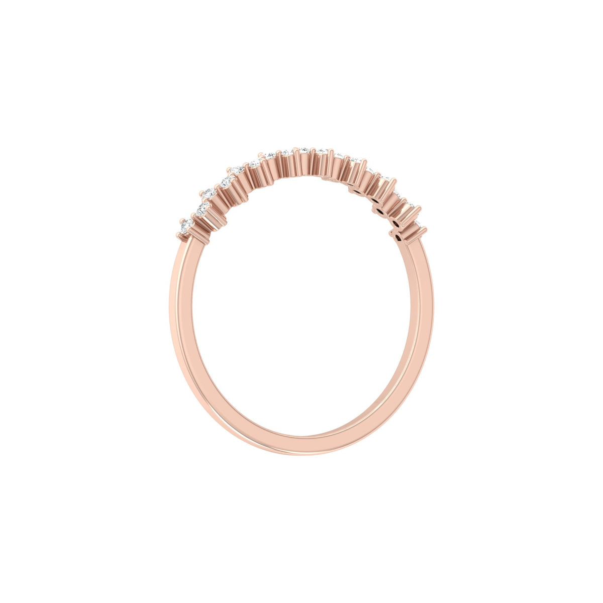 Classic Round Eternity Labgrown Engagement Band Ring In 14KT Gold Plated For Her - HIGHCARAT DIAMONDS