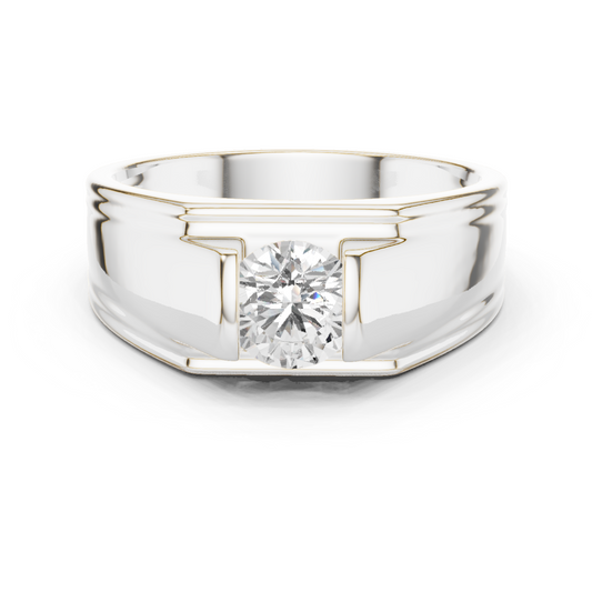 Lab Grown Round Shape Diamond, Dazzling Every Time Any occasion Men's Diamond Ring - HIGHCARAT DIAMONDS