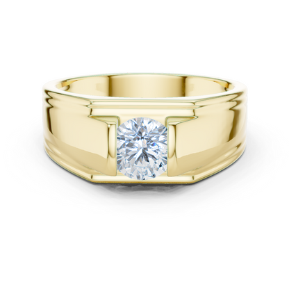 Lab Grown Round Shape Diamond, Dazzling Every Time Any occasion Men's Diamond Ring - HIGHCARAT DIAMONDS