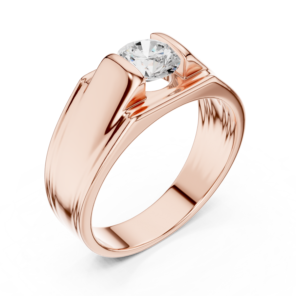 Lab Grown Round Shape Diamond, Dazzling Every Time Any occasion Men's Diamond Ring - HIGHCARAT DIAMONDS