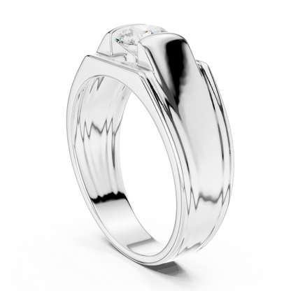 Lab Grown Round Shape Diamond, Dazzling Every Time Any occasion Men's Diamond Ring - HIGHCARAT DIAMONDS