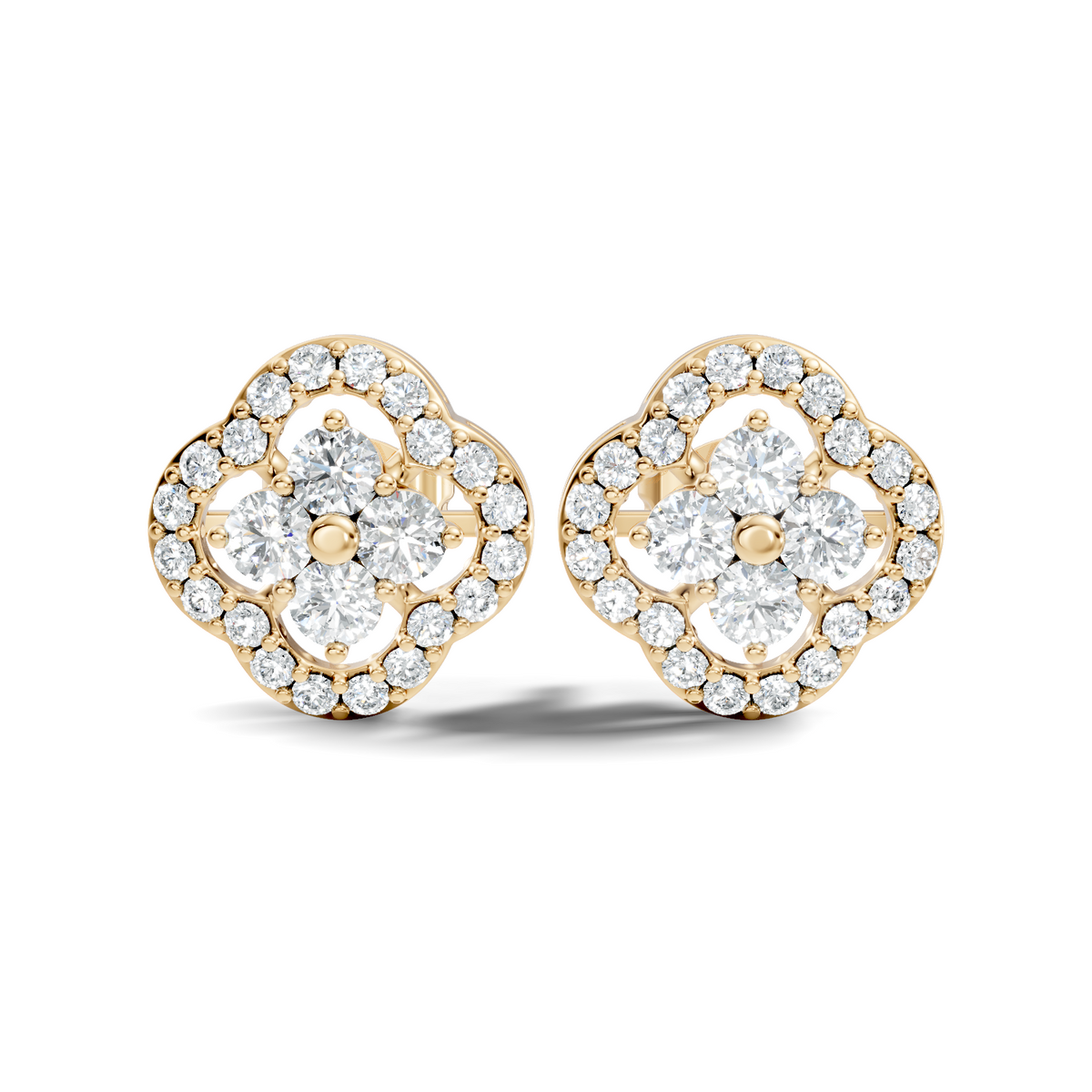 10k Solid Rose Gold Round Natural-Lab Grown Stunning Adorable Vintage Diamond Earring For Her - HIGHCARAT DIAMONDS