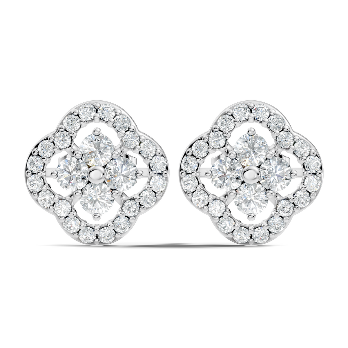 10k Solid Rose Gold Round Natural-Lab Grown Stunning Adorable Vintage Diamond Earring For Her - HIGHCARAT DIAMONDS