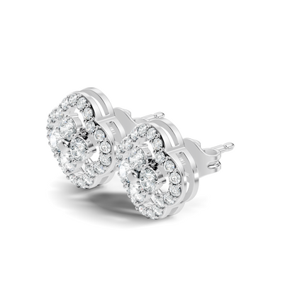 10k Solid Rose Gold Round Natural-Lab Grown Stunning Adorable Vintage Diamond Earring For Her - HIGHCARAT DIAMONDS