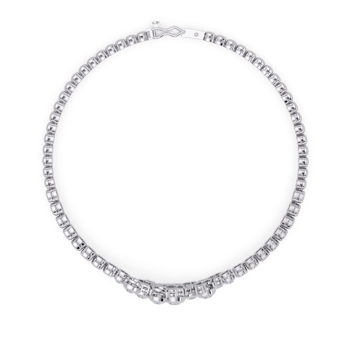 Cluster Lab Grown Diamond Tennis Style Bracelet - HIGHCARAT DIAMONDS