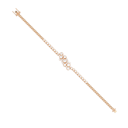 Cluster Lab Grown Diamond Tennis Style Bracelet - HIGHCARAT DIAMONDS