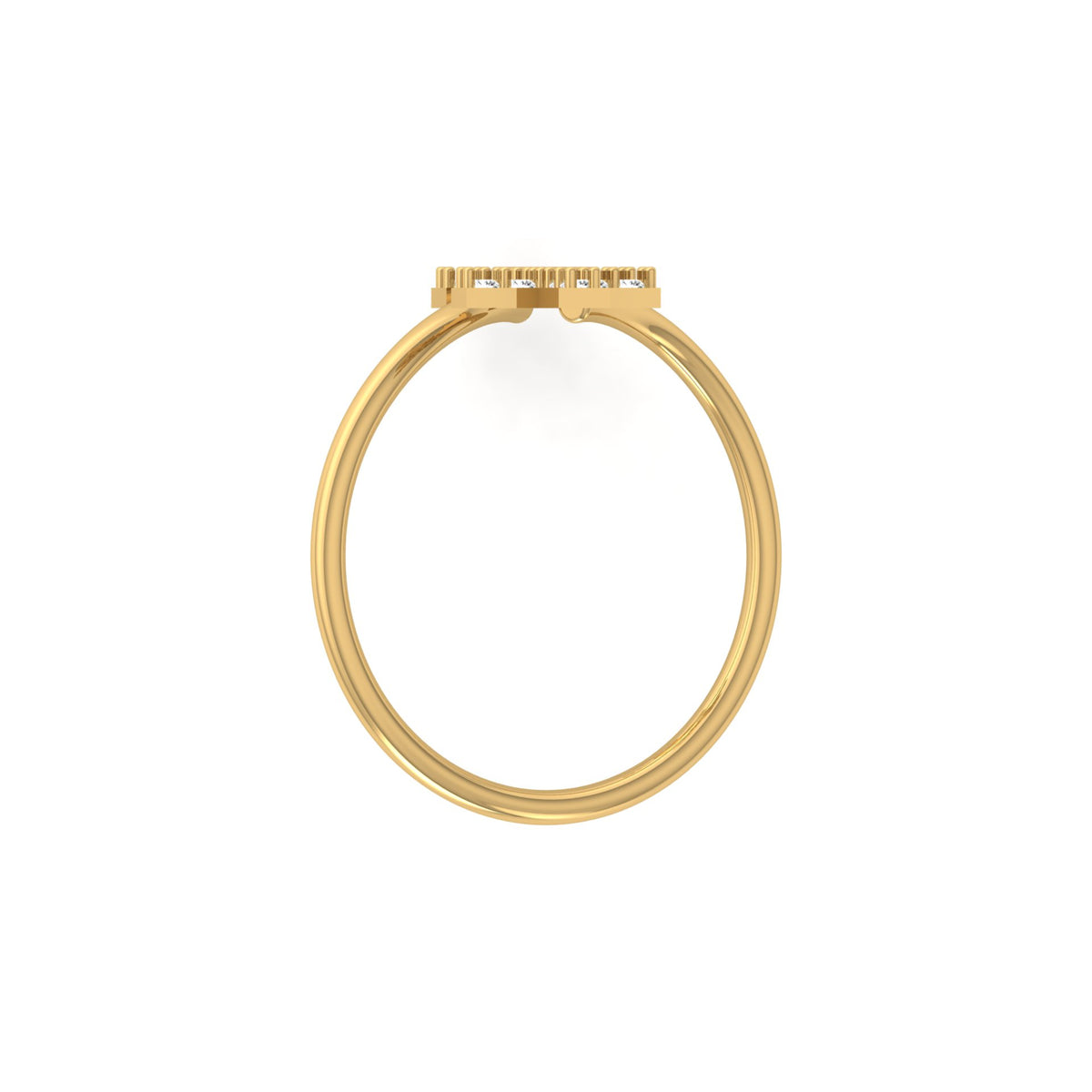 Cross Bypass Round Shaped Diamond Ring 14KT Solid Rose Gold Open Wrap Ring for Women - HIGHCARAT DIAMONDS
