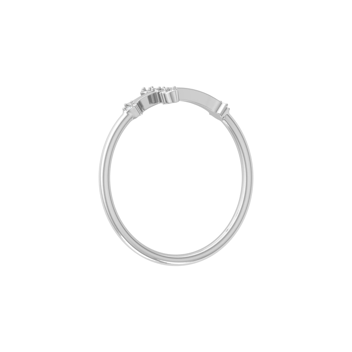 Cross Inspired Lab Grown Diamond Ring in 14K Solid White Gold Anniversary Ring  For Her - HIGHCARAT DIAMONDS