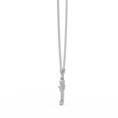 Crowned Letter J Lab Grown Diamond Initial Pendant - HIGHCARAT DIAMONDS