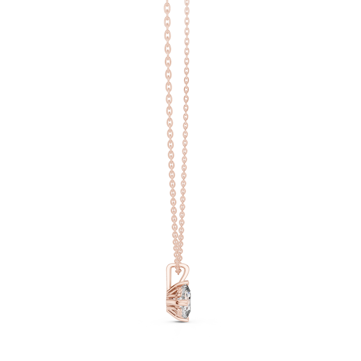 Solitaire Cushion Cut Langrown Sparkling Diamond Pendant For Her In 18K Solid Yellow Gold - HIGHCARAT DIAMONDS