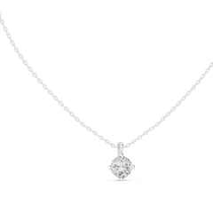 Cushion Cut Rose Gold Lab Grown Diamond Pendant Top View